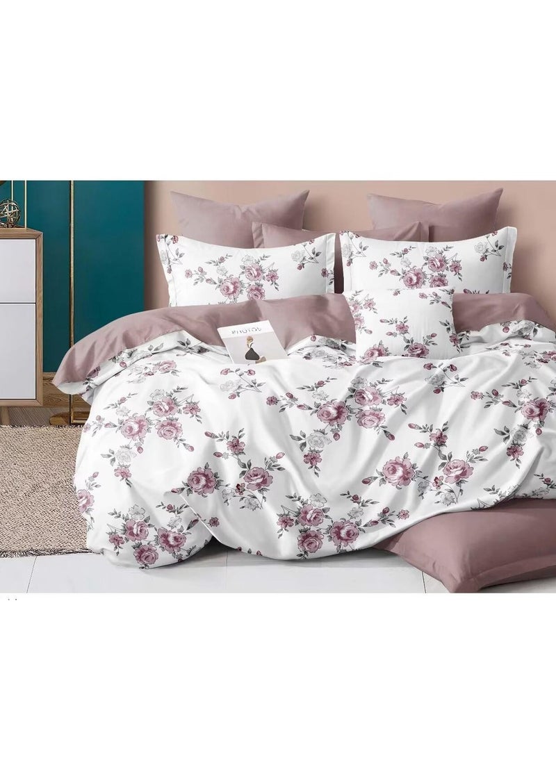 Bedding Set Super King Size - 6-Piece Bed Sheet Set with Duvet Cover, Fitted Bedsheet with Deep Pockets, and 4 Pillowcases - Premium Quality Microfiber Sheets for Everyday Comfort and Elegance